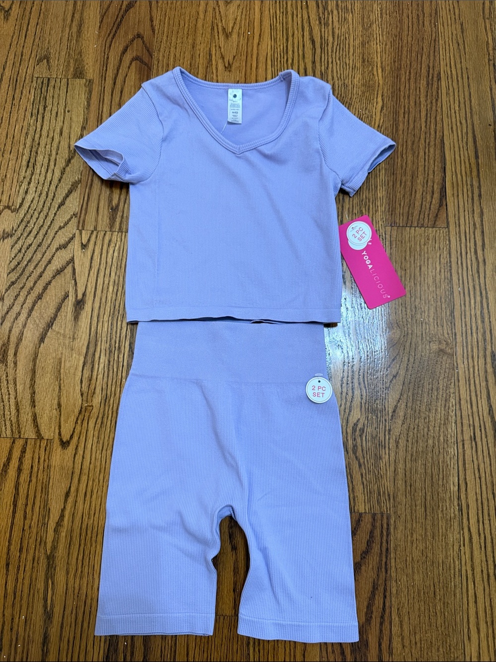 Yogalicious Lilac Ribbed Active Set